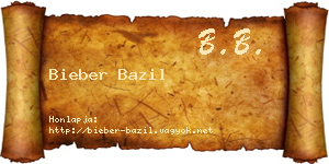 Bieber Bazil névjegykártya